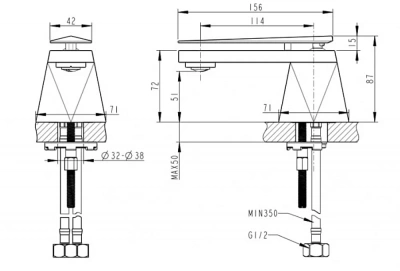 Смеситель для раковины BRAVAT Diamond F118102C-ENG