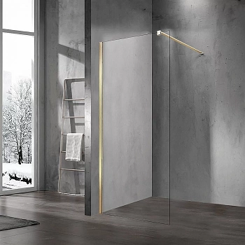 Душевое ограждение Vincea Walk-In 70 VSW-1H700CLG стекло прозрачное/профиль золото матовое