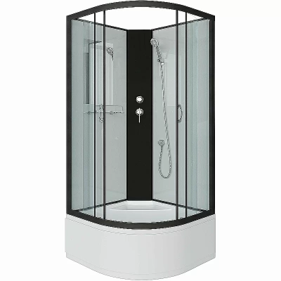 Душевая кабина Niagara Classic 67091414BK 100x100 стекло прозрачное/профиль черный матовый