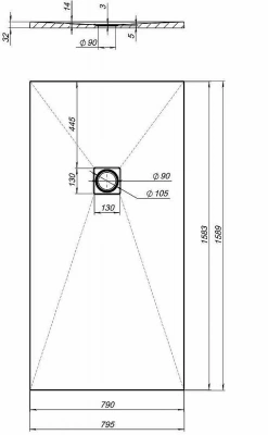 Душевой поддон Aquanet Pleasure 160x80 белый