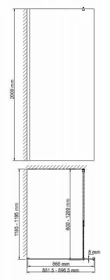 Душевое ограждение WasserKRAFT Rossel 28W39 90