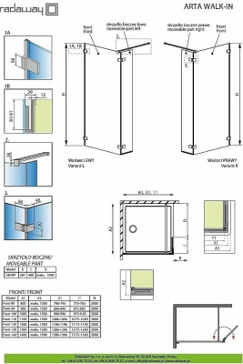 Душевое ограждение Radaway Arta Walk-in 90
