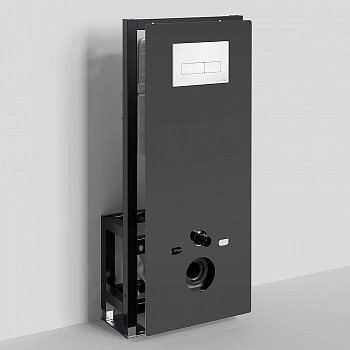 Инсталляция для унитаза WasserKraft Glan 66TLT.010.ME.BL.WH03 с белой кнопкой