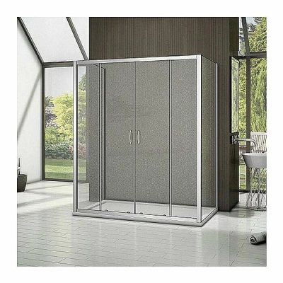 Душевой уголок Good Door Latte WTW-TD+SP+SP 170х100 стекло матовое/профиль анодированный алюминий