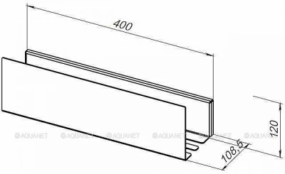 Полка Aquanet Магнум 40х120 334110 сталь брашированная