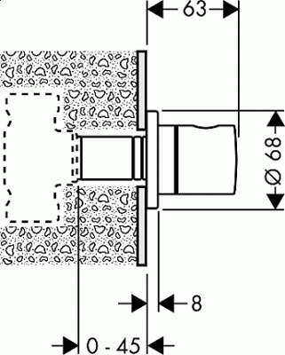 Запорный вентиль Hansgrohe 15972000