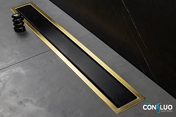 Душевой трап Pestan Confluo Premium Line Black Glass Gold 450
