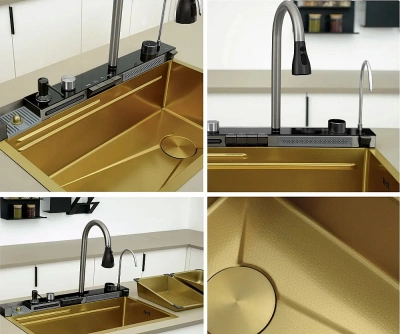 Кухонная мойка CeruttiSpa GLORIA Nano Gold 10355 золото