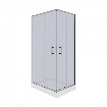 Душевой уголок Parly, Quadro, QZ81S, с поддоном, низкий, ABS-пластик, 195х80х100