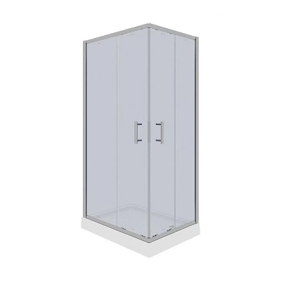 Душевой уголок Parly, Quadro, QZ81S, с поддоном, низкий, ABS-пластик, 195х80х100