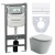 Унитаз подвесной Ceramica Nova Balearica CN6000_1002W_1000 безободковый, с крышкой микролифт, с инсталляцией и белой кнопкой Унитаз подвесной Ceramica Nova Balearica CN6000_1002W_1000 безободковый, с крышкой микролифт, с инсталляцией и белой кнопкой