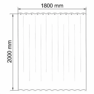 Текстильная шторка для ванной WasserKRAFT Lopau SC-60101