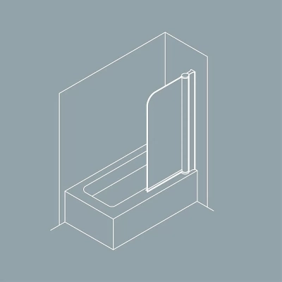 Шторка на ванну Koller Pool Waterfall Line QP93 75 прозрачная