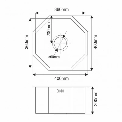 Мойка кухонная Melana Octavia Profline D400BR бронза