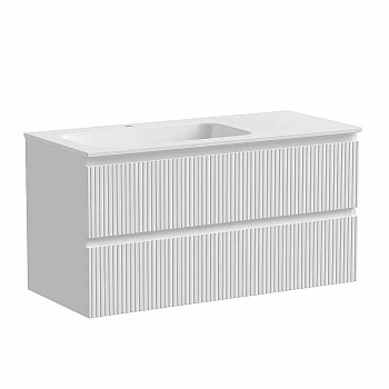 Тумба с раковиной Sancos SNOB T SNT100LW Bianco левая/белая матовая