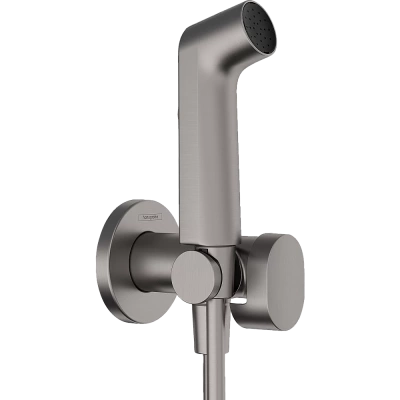 Гигиенический душ Hansgrohe EcoSmart 29232340 шлифованный черный хром