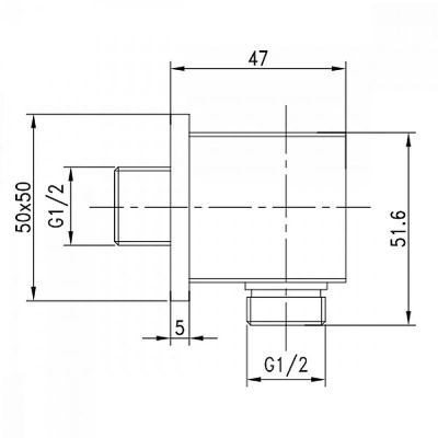 Подключение для душевого шланга Lemark LM5883CW