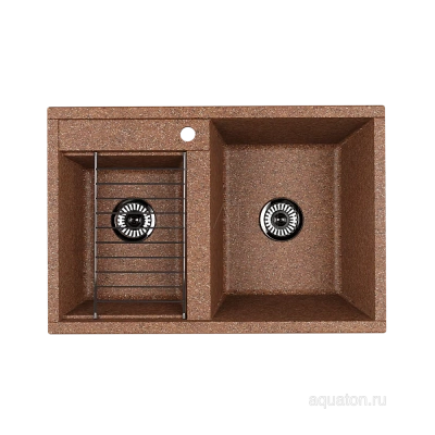 Мойка для кухни Акватон Делия 78 DBL 1A723132DE270 коричневый