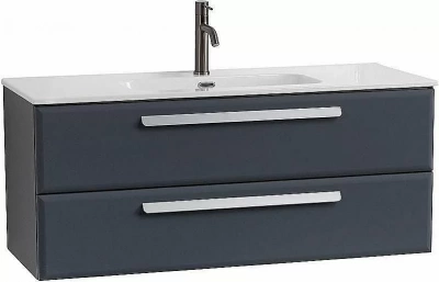Тумба с раковиной Cezares Eco 120 ECO-CER-N-1200-2C-SO-GR-P графит