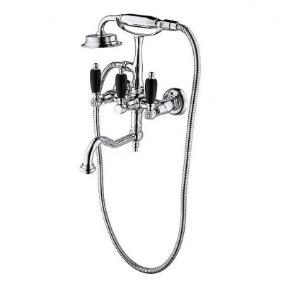 Смеситель для ванны Caprigo Adria Classic Black 03B-510-crm хром/черный