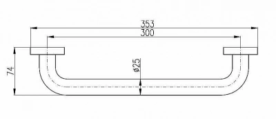 Поручень прямой Rav-Slezak COLORADO COA0705 30 хром