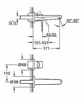 Смеситель для раковины Grohe Eurodisc Cosmopolitan 19573 002