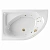 Ванна акриловая EXCELLENT Aquarella LINE WAEX.ARL17.LINE.GL 170x110 белая с гидромассажем