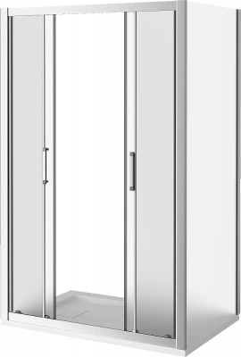 Душевой уголок Good Door Latte WTW-TD+SP 150х100 стекло матовое/профиль анодированный алюминий