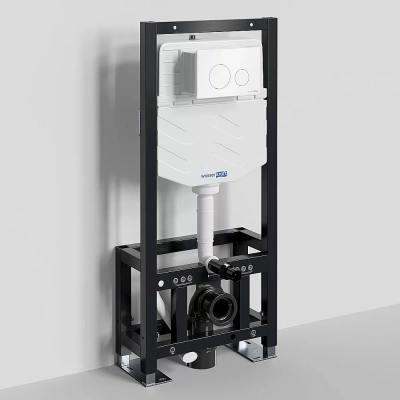 Инсталляция для унитаза WasserKraft Dill 61TLT.010.ME.WM02 с белой матовой кнопкой