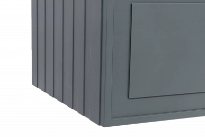 Тумба с раковиной LA FENICE Cubo Grigio 80 серая, столешница черная/ручка хром
