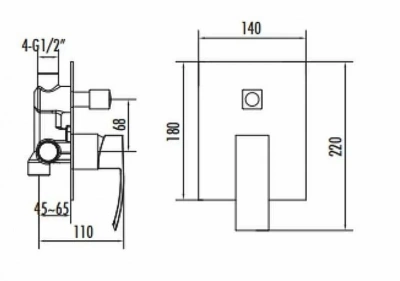 Смеситель для душа Creavit DNV2448
