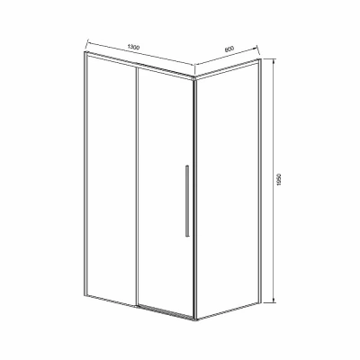 Душевой уголок Vincea Slim-N VSR-4SN8013CLG 130x80 стекло прозрачное/профиль брашированное золото
