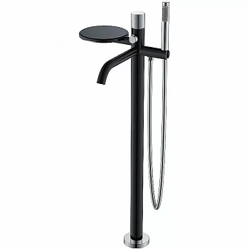 Смеситель для ванны Boheme Stick 129-BCR.2 черный/хром