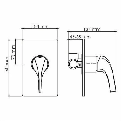 Смеситель для душа WasserKRAFT Sauer 7151