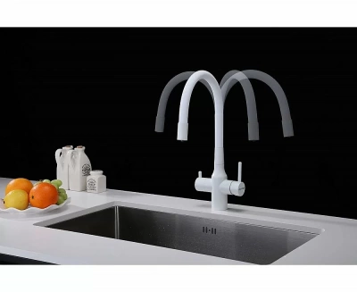 Смеситель для кухни Paulmark Salix Sa213419-431 белый матовый