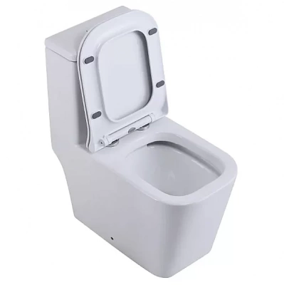 Унитаз-моноблок SantiLine SL-5024 белый, безободковый, с крышкой микролифт