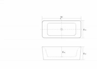 Ванна Aquatek Квадро 180x80 AQ-K27880 белая