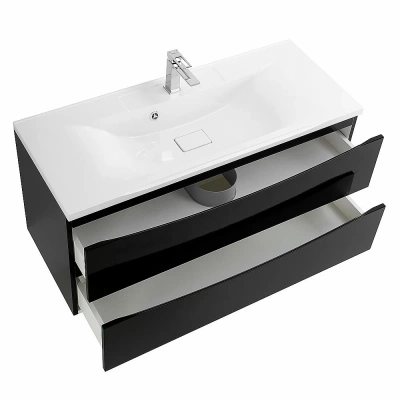 Тумба с раковиной Belbagno MARINO 120 подвесная Nero Lucido