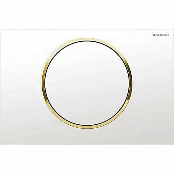 Кнопка для инсталляции Geberit Sigma 10 белая/золото