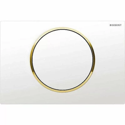 Кнопка для инсталляции Geberit Sigma 10 белая/золото