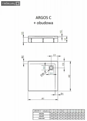 Душевой поддон Radaway Argos C 4ACN99-02 90x90 белый