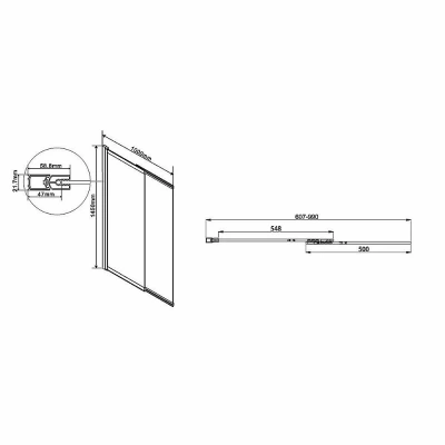 Шторка для ванны Vincea VSB-1E100CL 100x145