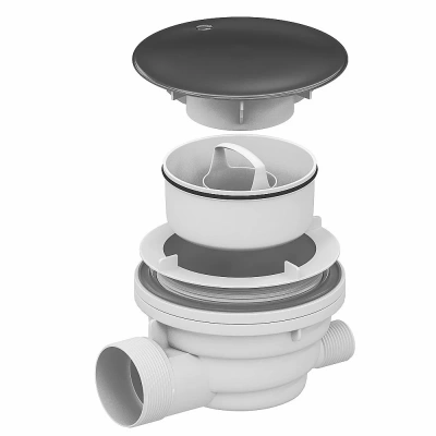 Сифон для поддонов RGW Velplex QYD-01 графит