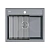 Кухонная мойка Paulmark STEPIA 60 + ролл-мат STEP PM115951-GRM+R375-BS серый металлик