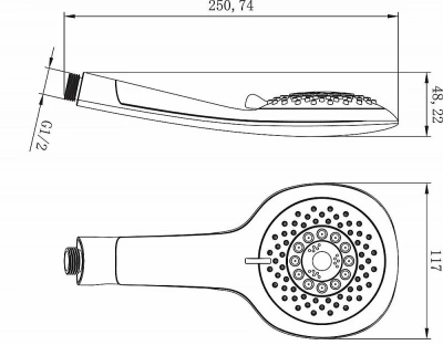 Душевая лейка Lemark LM0815CWhit