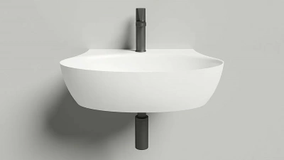 Раковина Salini ALDA WALL 01 140311G 58 из искусственного камня S-Sense, белая глянцевая