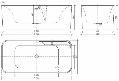Акриловая ванна Sancos Sigma 170x80 FB15 белая