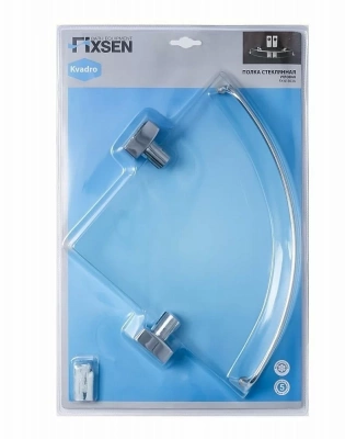 Полка стеклянная угловая FIXSEN KVADRO FX-61303A