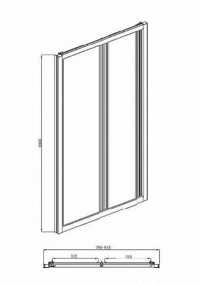Душевая дверь Bravat DROP BD080.4120A
