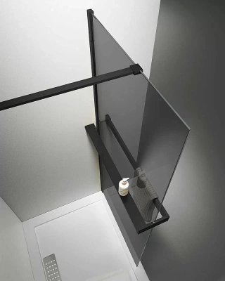 Душевое ограждение Vincea Walk-In HR 90 VSW-4HR900CGB стекло тонированное/профиль черный